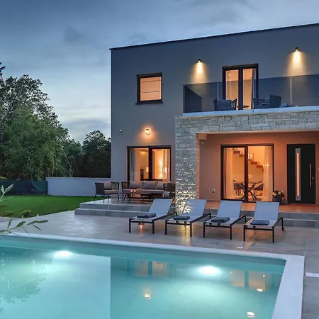 Modern Omnia With Pool And Grill In Pula Вилла Loborika